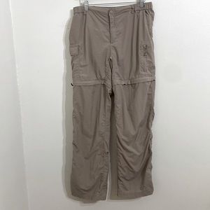 The North Face Womens Convertible Cargo Pants Large Khaki Hiking Outdoor Ladies